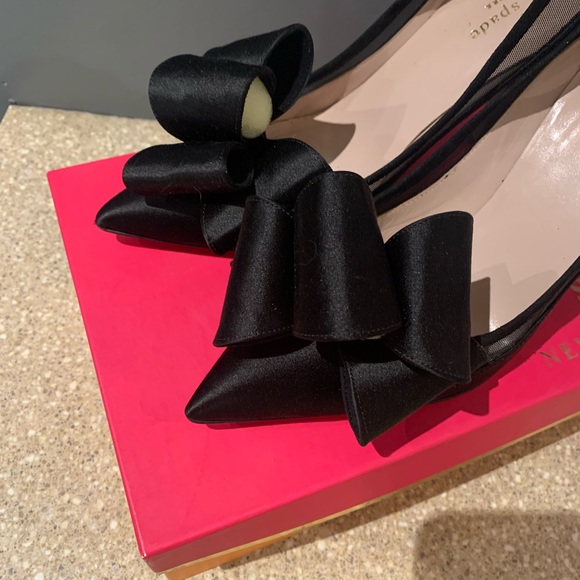 Kate Spade Lovely Black Satin shoes - Picture 7 of 10